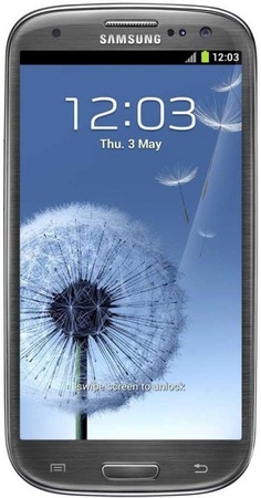 Смартфон Samsung Galaxy S3 GT-I9300 16Gb Titanium grey - Лесозаводск